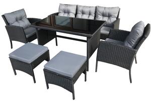 Velký zahradní set CHANEL - černý / šedý