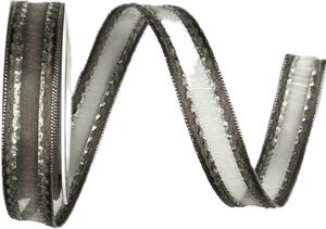Stuha organza MONDAN platinově hnědá 15mm x 3m (6,-Kč/m)