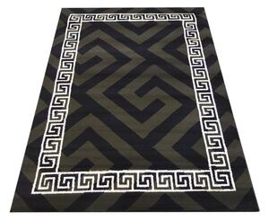 Luxusní koberec v khaki barvě s originálním vzorem Šířka: 120 cm | Délka: 170 cm