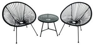 Designový zahradní set LAMBROS - černý