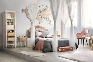 IBA Luxusní manželská postel Noah Typ: Bílá, Šířka postele: 90 cm, Design čela: Čalouněné