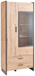 VITRÍNA, dub artisan, 92/205/41 cm Hom`in - Kredence a vitríny