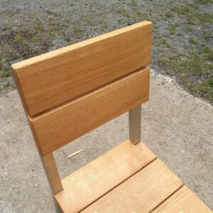 KULHÁNEK Zahradní židle s nerezovou konstrukcí Odstín nátěru: olej - teak