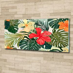 Foto obraz sklo tvrzené Havajské květiny osh-85640052