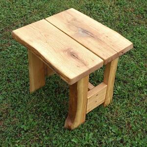 KULHÁNEK nábytek Rustikální dubová stolička Odstín nátěru: olej - bezbarvý