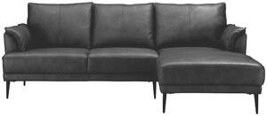ROHOVÁ SEDAČKA, kůže, černá Livetastic - Sedací soupravy, Online Only