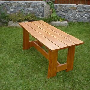 KULHÁNEK Rustikální stůl dubový Odstín nátěru: olej - ořech, Velikost desky: 150x80 cm
