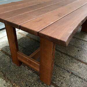 KULHÁNEK Rustikální stůl dubový Odstín nátěru: olej - palisandr, Velikost desky: 150x80 cm