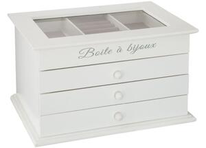 ATMOSPHERA Šperkovnice Boite a Bijoux, 15x25x17 cm, bílá