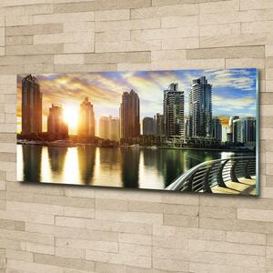 Moderní skleněný obraz z fotografie Dubai západ slunce osh-86065088