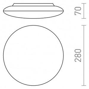 SASSARI stropní bílá polykarbonát/plast 230V LED 24W IP65 3000K - RED - DESIGN RENDL