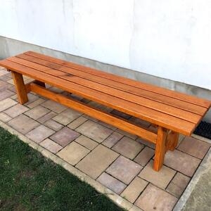 KULHÁNEK Zahradní lavice bez opěradla - klasická Délka: 160 cm, Odstín nátěru: olej - bezbarvý