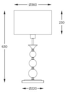 Zuma Line RLT93163-1GW - Stolní lampa REA 1xE27/60W/230V bílá