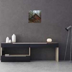 Obraz - Horská chata (30x30 cm)