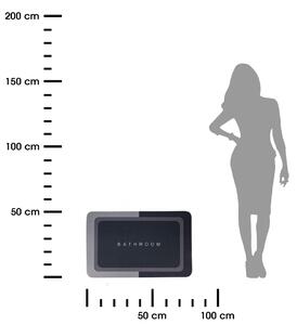 Předložka do koupelny Bathroom, 50x80 cm, šedá/černá