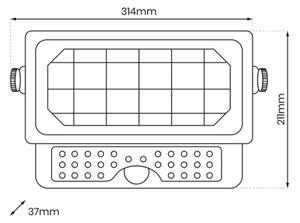 LED Solární reflektor se senzorem pohybu EPAD LED/10W/3000 mAh 7,4V 4000K IP65