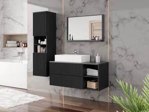 Koupelnová sestava Kiegi Ryfel II, Barva: černé drážky / černá matná + černý mramor, Sifon k umyvadlu: ne, Umyvadlo: ne Mirjan24 5903211379406