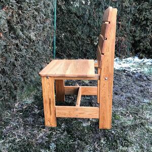 KULHÁNEK nábytek Klasická dubová židle s celistvým sedákem - odlehčená