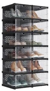 Úložný box Axel, sada 12ks, 35,5x25,6x17,6 cm, černá