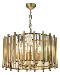 Lustr na řetězu CRYSTALLINE 6xE14/40W/230V mosaz