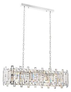 Lustr na řetězu CRYSTALLINE 13xE14/40W/230V lesklý chrom
