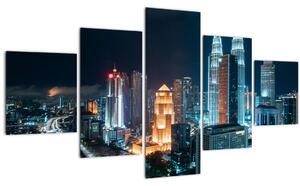 Obraz - Noc v Kuala Lumpur (125x70 cm)