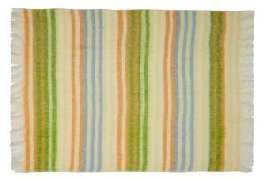 Žlutá/zelená deka s příměsí vlny 140x200 cm Loom – Hübsch
