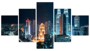 Obraz - Noc v Kuala Lumpur (125x70 cm)
