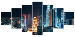 Obraz - Noc v Kuala Lumpur (210x100 cm)