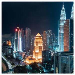 Obraz - Noc v Kuala Lumpur (30x30 cm)