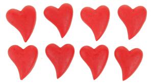 Autronic Srdce červené, dekorace z polyresinu na nalepení 8 kusů v krabičce, cena za 1 k FP8065