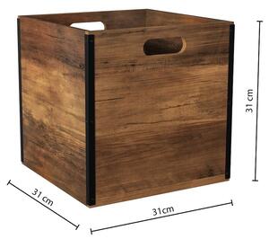 Úložný box Andrew, 31x31x31 cm, hnědá
