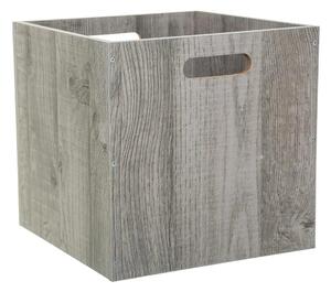 5five Simply Smart Úložný box Wood, 31x31x31 cm, šedá