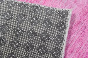 Modrý a růžový abstraktní trendový koberec Šířka: 80 cm | Délka: 150 cm