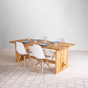 KULHÁNEK nábytek Jídelní stůl z dubového dřeva - trnož s klínem Velikost desky: individuální