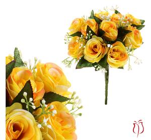 Autronic Růže, puget, brava žlutá Květina umělá KU4140