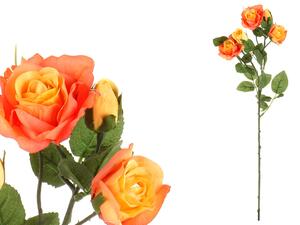 Autronic Růže, barva oranžová Květina umělá KUM3223
