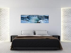 Obraz - Vodopád Bohů, Island (170x50 cm)