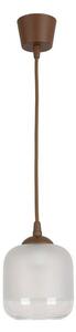 Brilagi - LED Lustr na lanku RETRO GLASS 1xE27/60W/230V pr. 14 cm hnědá/bílá