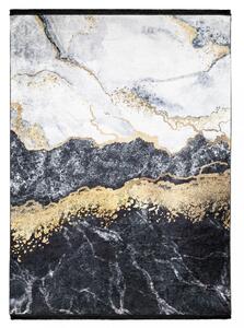 Černý módní koberec s abstraktním vzorem Šířka: 80 cm | Délka: 150 cm