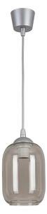 Brilagi-LED Lustr na lanku R GLASS 1xE27/60W/230V pr. 14 cm stříbrná/kouř šedá