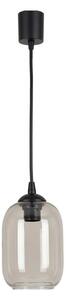 Brilagi - LED Lustr na lanku R GLASS 1xE27/60W/230V pr. 14 cm černá/kouř šedá