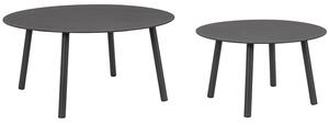 Bizzotto Šedý zahradní set stolků Aminta 60/80 cm