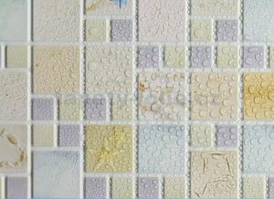Obkladové panely 3D PVC TP10013979, cena za kus, rozměr 955 x 480 mm, mozaika Lagoon Sandy, GRACE