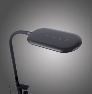 Moderní upínací lampa černá stmívatelná včetně LED - Kiril