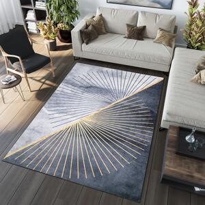 Šedý moderní koberec s jednoduchým vzorem Šířka: 140 cm | Délka: 200 cm