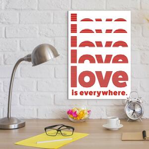 DUBLEZ | Moderní obraz s nápisem - Love is everywhere