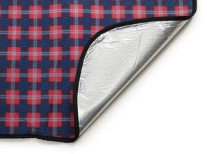Vysoce kvalitní pikniková deka v modročervené barvě