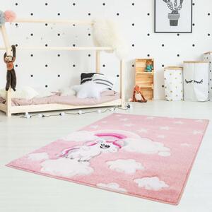 Originální dětský růžový koberec pro holčičku my little pony