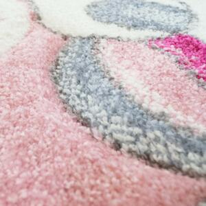 Růžový koberec s motivem My Little Pony do dětského pokoje